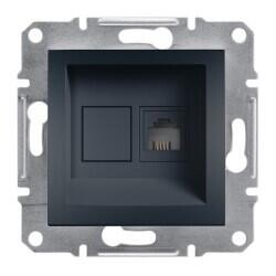 EPH4100171 SCHNEIDER ELECTRIC ASFORA 1XRJ11 ANTRASİT TELEFON PRİZİ (ÇERÇEVESİZ) 3606480729720