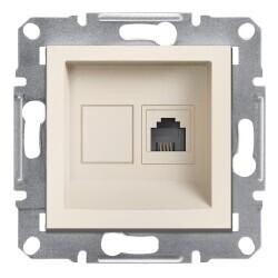 EPH4170123 SCHNEIDER ELECTRIC ASFORA RJ11 ÇIKIŞLI KREM TELEFON PRİZİ (ÇERÇEVESİZ) 3606480987274