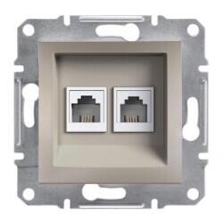 EPH4200169 SCHNEIDER ELECTRIC ASFORA PLUS 2*RJ45 CAT6 UTP DATA PRİZİ ANTRASİT ÇERÇEVESİZ 3606480727993