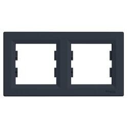 EPH5800271 SCHNEIDER ELECTRIC ASFORA ANTRASİT İKİLİ YATAY ÇERÇEVE 3606480729829