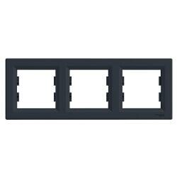 EPH5800371 SCHNEIDER ELECTRIC ASFORA ANTRASİT ÜÇLÜ YATAY ÇERÇEVE 3606480729836
