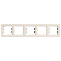 EPH5800523 SCHNEIDER ELECTRIC ASFORA KREM BEŞLİ YATAY ÇERÇEVE 3606480527258 - 1
