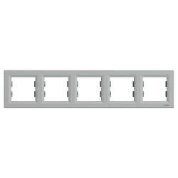 EPH5800561 SCHNEIDER ELECTRIC ASFORA ALÜMİNYUM BEŞLİ YATAY ÇERÇEVE3606480728983 - 1