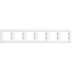 EPH5800621 SCHNEIDER ELECTRIC ASFORA BEYAZ ALTILI YATAY ÇERÇEVE 3606480527265 - 1