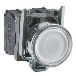 XB4BW31M5 SCHNEIDER ELECTRIC IŞIKLI YAYLI BUTON BEYAZ 22 MM 230V AC LEDLİ 3389110892123 - 1