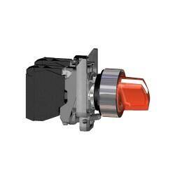 XB4BK134M5 SCHNEIDER ELECTRIC KALICI IŞIKLI MANDAL BUTON KIRMIZI 1-0-2 230V AC LEDLİ 3389118223257 - 1