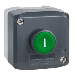 XALD102E SCHNEIDER ELECTRIC KOYU GRİ İSTASYON 1 YEŞİL RENKLİ BASMA BUTONU ÇAP22 YAYLI DÖNÜŞ 3389110113174 - 1