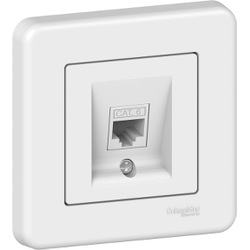 LNA4700121 SCHNEIDER ELECTRIC LEONA BEYAZ TEKLİ DATA PRİZ (CAT 6) - 1