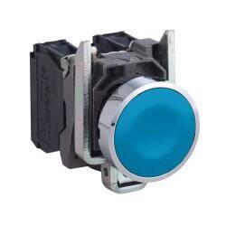 XB4BA61 SCHNEIDER ELECTRIC MAVİ YAYLI BUTON 22 MM 1NA 3389110118438 - 1