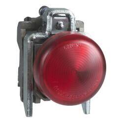 XB4BV64 SCHNEIDER ELECTRIC SİNYAL LAMBASI KIRMIZI 250V BESLEMELİ AMPULSÜZ 3389110887198 - 1