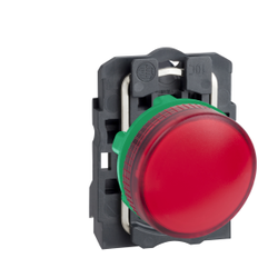 XB5AV64 SCHNEIDER ELECTRIC SİNYAL LAMBASI KIRMIZI 250V BESLEMELİ AMPULSÜZ 3389110903980 - 1