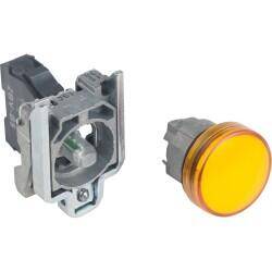 XB4BVB5 SCHNEIDER ELECTRIC SİNYAL LAMBASI SARI 24V AC-DC LEDLİ 3389110891942 - 1