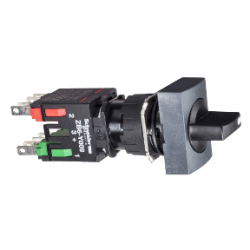 XB6DD235B SCHNEIDER ELECTRIC SİYAH EKSİKSİZ DİKDÖRTGEN MANDAL BUTON ÇAP 16 3 KONUMLU SABİT 1NA+1NK 3389110764635 - 1