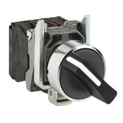 XB4BD41 SCHNEIDER ELECTRIC SİYAH EKSİKSİZ MANDAL BUTON ÇAP 22 2 KONUMLU YAYLI DÖNÜŞ 1NA 3389118124714 - 1