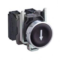 XB4BA3351 SCHNEIDER ELECTRIC SİYAH SIVA ALTI EKSİKSİZ BUTON Ø22 YAYLI DÖNÜŞ 1NA AŞAĞI OK 3389110118841 - 1