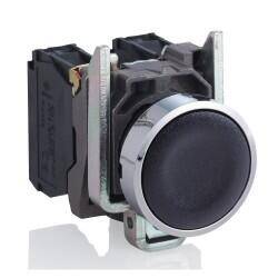XB4BA21 SCHNEIDER ELECTRIC SİYAH YAYLI BUTON 22 MM 1NA 3389110886948 - 1