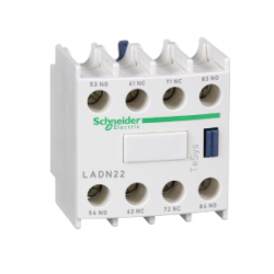 LADN22 SCHNEIDER ELECTRIC TESYS D YARDIMCI KONTAK BLOĞU 2NA + 2NK VİDA KELEPÇESİ TERMİNALLERİ 3389110384031