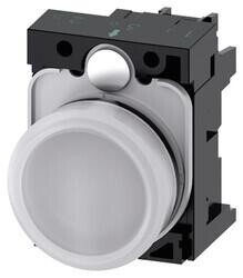 3SU1106-6AA60-1AA0 SIEMENS PLASTİK KOMPLE SİNYAL LAMBASI BEYAZ 230VAC SİRİUS ACT 4011209959545