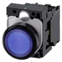 3SU1102-0AB50-1BA0 SIEMENS PLASTİK MAVİ KOMPLE IŞIKLI YAY DÖNÜŞLÜ BUTONLAR 24AC/DC 1NO SİRİUS ACT 4011209957183