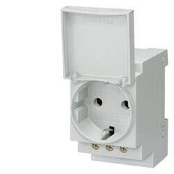 5TE6801 SIEMENS TOPRAKLI PRİZ KAPAKLI 16A (N) RAY MONTAJ 4001869311999 - 1