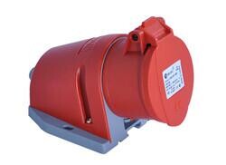 3107-307-1600 TP ELECTRIC CEE 5X32 EĞİK GÖVDELİ YAYLI KAPAKLI DUVAR PRİZİ (83X90) 8693151307054