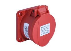 3107-321-1670 TP ELECTRIC YAYLI KAPAKLI MAKİNE PRİZİ CEE 5X32 IP44 DÜZ(70X70) 8693151658842