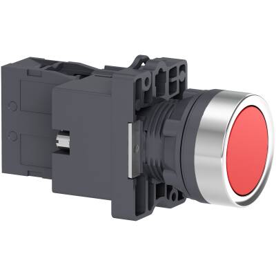 XA2EW34B2 SCHNEIDER ELECTRIC KIRMIZI IŞIKLI YAYLI BUTON Ø22 24V AC/DC 1NK - 1